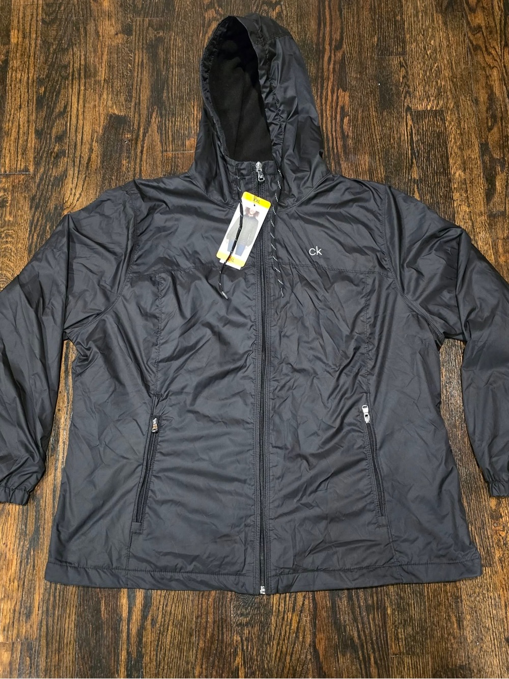 Calvin Klein Women's Fleece Lined Hooded Windbreaker Jacket